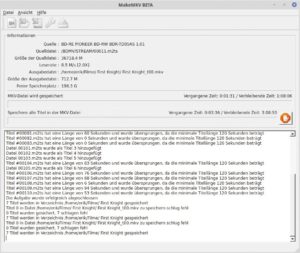 Abbildung 8: Der Infobereich gestattet das &Uuml;berwachen der Transkodierung.
