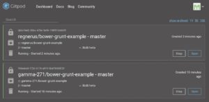 Abbildung 3: Im Dashboard listet Gitpod Workspaces auf, die es nur auf Befehl hin löscht.