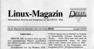 Abbildung 2: Das erste Linux-Magazin – es hatte noch eher die Anmutung einer Schülerzeitschrift.