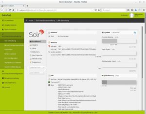Abbildung 1: Datafari integriert auch fremde GUI-Komponenten, hier die Solr-Verwaltung.