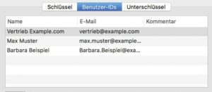 Abbildung 4: Ist die Vertriebsabteilung komplett, sind deren Mitglieder über verschlüsselte E-Mails an »vertrieb@example.com« erreichbar.