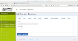 Abbildung 5: Die Repository-Definition legt die Datenquelle fest, aus der Datafari sich bedient &ndash; in diesem Beispiel das Linux-Magazin-Archiv auf dem Server.