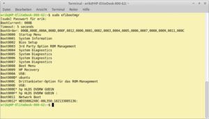 Abbildung 2: Der EFI-Bootmanager gestattet eine Änderung der Bootparameter auf UEFI-Systemen.