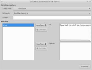 Abbildung 6: Ein einfacher Dialog stellt Kontaktlisten zusammen.