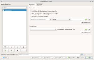 Abbildung 7: Auch Kmail kann durch automatisierte Filter &Uuml;bersicht schaffen.