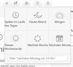 Abbildung 9: In Mailspring kann sich der Nutzer E-Mails erneut vorlegen lassen.