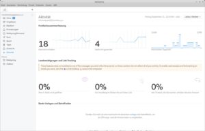 Abbildung 10: Statistiken zeigt Mailspring grafisch an.