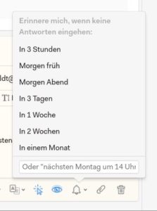 Abbildung 11: Werden E-Mails nicht beantwortet, erf&auml;hrt der Mailspring-Nutzer dies und kann reagieren.
