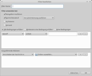 Abbildung 13: Auch Thunderbird schafft automatisiert Ordnung.
