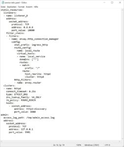 <a href="#artRef-f2">Abbildung 2</a>: Envoy lässt sich auch unabhängig von Istio in Kubernetes nutzen, wie diese Service-Definition beweist.