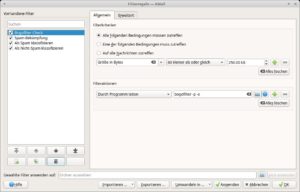 <a href="#artRef-f2">Abbildung 2</a>: Auch die Filterfunktionen lassen sich in Bogofilter bequem grafisch konfigurieren.