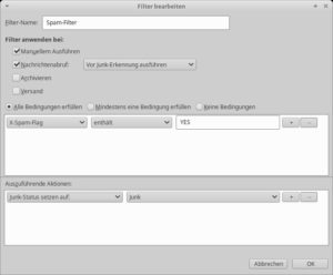 <a href="#artRef-f4">Abbildung 4</a>: Auch Spamassassin lässt sich in gängigen E-Mail-Clients wie Thunderbird bequem grafisch konfigurieren.