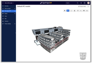Mit dem Projektmanagement OpenProject 10.4 bringt die Software einen IFC-Viewer mit, über den sich Gebäudemodelle in 2- und 3-D einbinden lassen.