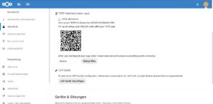 <a href="#artRef-f2">Abbildung 2</a>: Nextcloud fragt bereits beim Setup von TOTP nach einer Ziffernfolge. Quelle: Nextcloud