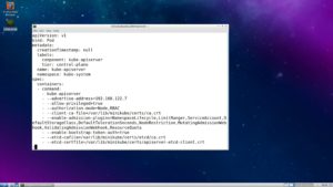 <a href="#artRef-f2">Abbildung 2</a>: Eine Beispielkonfiguration für den »kube-apiserver« unter »/etc/kubernetes/manifests/«.