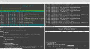 <a href="#artRef-f11">Abbildung 11</a>: Auch Tilix kann mehrere virtuelle Terminals in einem Fenster darstellen.