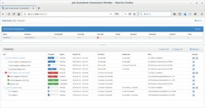 <a href="#artRef-f2">Abbildung 2</a>: Der Job-Monitor JEF visualisiert, in welchem Stadium sich die verschiedenen Arbeitsaufträge befinden.