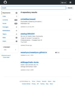 <a href="#artRef-f3">Abbildung 3</a>: Der kopflose Chrome-Browser gibt auf Github.com eine Such-Query ein.