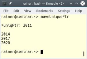 <a href="#artRef-f1">Abbildung 1</a>: Das Verschieben eines &raquo;std::unique_ptr&laquo; l&auml;sst sich an einem Programm demonstrieren.