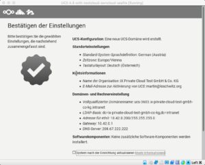 <a href="#artRef-f1">Abbildung 1</a>: Univention UCS kommt mit einem einfachen Installer daher (hier am Beispiel einer Nextcloud-Appliance), der nur wenige Fragen stellt.