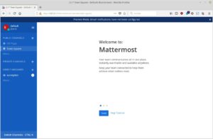 <a href="#artRef-f4">Abbildung 4</a>: Mattermost l&auml;sst sich &uuml;ber ein Browserfenster benutzen und einrichten.