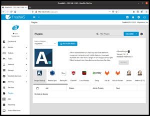 <a href="#artRef-f5">Abbildung 5</a>: Unter FreeNAS lassen sich die Plugins direkt im Webinterface einspielen.