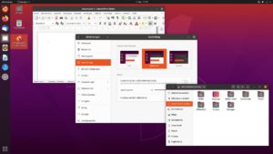 <a href="#artRef-f1">Abbildung 1</a>: Die Beta-Version von Ubuntu&nbsp;20.04 setzt auf Gnome&nbsp;3.36. Die T&ouml;nung in Lila verursacht das &uuml;berarbeitete Yaru-Theme.