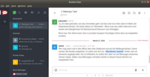 <a href="#artRef-f2">Abbildung 2</a>: Ein Desktop-Client f&uuml;r Rocket.Chat unter Ubuntu. &Auml;hnliche Clients gibt es f&uuml;r viele Plattformen.