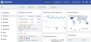 <a href="#artRef-f3">Abbildung 3</a>: Wer die eigenen Blogposts liest, lässt sich zumindest grob mit der freien Analyse-Software Matomo überblicken.