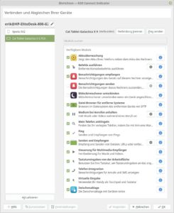 <a href="#artRef-f4">Abbildung 4</a>: KDE Connect verbindet sich unkompliziert mit einem Android-Gerät.