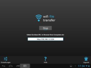 <a href="#artRef-f7">Abbildung 7</a>: Die Android-App Wifi File Transfer stellt per Mausklick eine Verbindung her.
