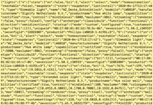 Unlesbar: JSON in Reinform.