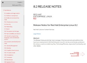 Abbildung 2: Die Neuerungen von RHEL&nbsp;8.2 umfassen in der Dokumentation eine ganze Reihe von Bereichen.
