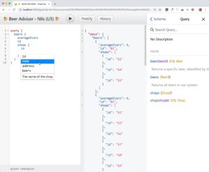 Abbildung 3: Der GraphQL-API-Explorer GraphiQL.
