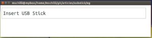 Abbildung 1: Das Go-Programm wartet auf das Einstöpseln des USB-Sticks.