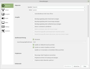 Abbildung 2: OBS Studio verfügt über einen sehr detaillierten Konfigurationsdialog.