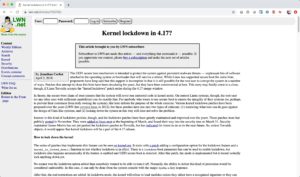 Abbildung 1: Selbst Mitte&nbsp;2018 debattierten die Entwickler noch heftig &uuml;ber die Frage, wie der Lockdown sinnvoll zu implementieren sei.