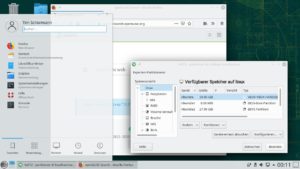 Abbildung 1: OpenSuse-Leap-Nutzer haben die Wahl zwischen den Desktop-Umgebungen Gnome 3.34, XFCE 4.14 und dem hier gezeigten KDE Plasma 5.18 LTS.