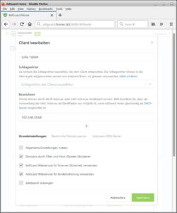 Abbildung 2: Adguard Home behandelt seine Clients auf Wunsch individuell.