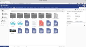 Abbildung 3: Auch Dateien lassen sich über die Oberfläche von Group Office relativ übersichtlich verwalten.