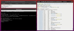 Abbildung 4: Qemu bringt keinen eigenen Debugger mit, lässt sich aber zusammen mit Gdb nutzen.