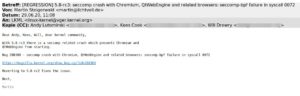 Abbildung 5: Auch beim zu Redaktionsschluss aktuellen Kernel 5.8-rc3 stieß der Autor beim Testen auf ein Problem.