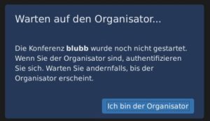 Abbildung 1: Dieser Dialog erscheint, wenn der aufgerufene Konferenzraum noch nicht existiert.