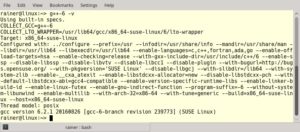 Abbildung 2: GCC 6.2.1 übersetzte im Test den Code mit der hier gezeigten Konfiguration.