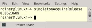 Abbildung 5: Multi-threaded Singleton mit atomaren Variablen und Acquire-Release Semantik.
