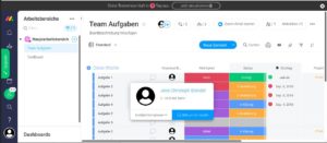 Abbildung 6: Mit einem Klick kann ein Teammitglied ein Update hinterlassen oder um ein solches bitten.