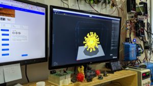Abbildung 4: Ansgar Schmidt arbeitet unter anderem mit dem Open-Source-Slicer Cura. Der erlaubt es, ein 3D-Objekt vor dem Druck schichtweise zu durchleuchten.