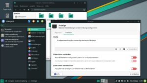Abbildung 1: Neuerdings erkennt Manjaro&nbsp;20.1 einen zuvor angeschlossenen Monitor wieder und aktiviert dann automatisch das passende Profil.
