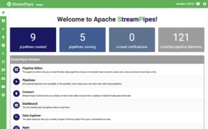 Abbildung 3: Die Startseite von StreamPipes nach der Erstinstallation.