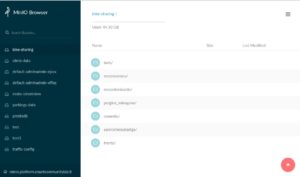 Abbildung 5: Der Minio Browser dient als grafische Schnittstelle f&uuml;r den Zugriff auf in Minio abgelegte Inhalte. Quelle: Minio